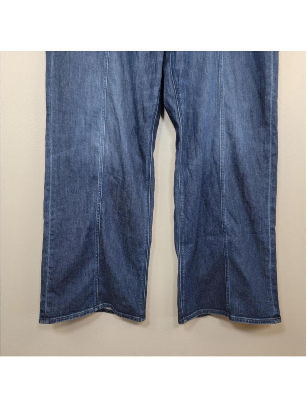 AE 16 American Eagle Dreamy Drape Super High Rise Baggy Wide Leg Jeans Dark Blue - Picture 5 of 11